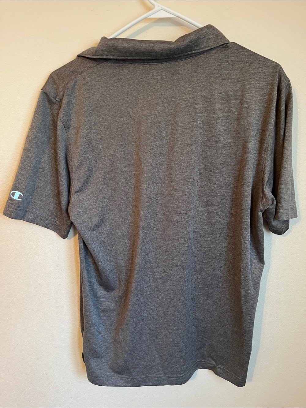Champion Gray Polo with Yellow Iowa Hawkeyes Emblem - Picture 3 of 4
